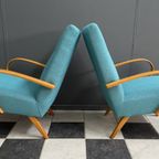 Pair Smidek Chairs 1960S Reupholstered thumbnail 8