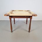 Valenti Noten Hout Kalfs Leren Speeltafel Bridgetafel 4 Pers thumbnail 4