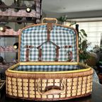 Picknickmand Rotan & Geruit Vintage thumbnail 3