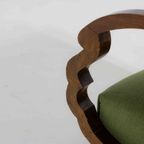 Art Deco Lounge Fauteuils Met Prachtig Gebogen Armleuningen En Voetbankjes, 1930S thumbnail 7