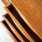 Vintage Houten Dressoir / Sideboard Met 3 Deurtjes En 4 Lades thumbnail 2