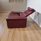 Montel Vintage - Fauteuil - Bordeaux - Leder - Verstelbaar thumbnail 5