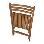 Vintage - Folding Chair With Curved Seat - Light Oak (Wood Grain) - Multiple In Stock! thumbnail 10