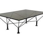 Vintage Salontafel Paolo Piva Stijl Met Rookglas 80's Design thumbnail 3