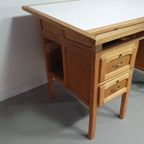 Large Oak Architect Desk / Table 1940'S thumbnail 6