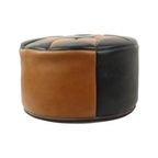 Vintage Poef Stermotief Skai Kunstleer Marokkaanse Stijl Jaren 60 thumbnail 8