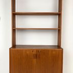 Scandinavisch Vintage Teak Fineren Boekenkast Olne thumbnail 8