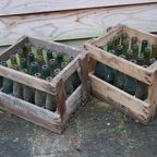 Brocante Houten Bierkrat Met Flessen thumbnail 2