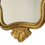 Franse Bladgoud Vergulde Barok Stijl Spiegel Kuifspiegel Sixties 66cm thumbnail 4