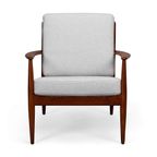 Deens Design Geherstoffeerde Fauteuil By Grete Jalk Door France & Son, 1960s thumbnail 2