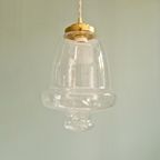 Transparante Hanglamp Van Bubbelglas, Jaren 70 thumbnail 3