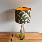 Val St Lambert Groene Kristal Glas Lamp Vintage thumbnail 5