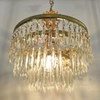 Kroonluchter Vintage Kristallen Hollywood Regency Hanglamp 2 thumbnail 8