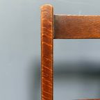 Set Van 6 Antieke Hollandse Eikenhouten Keukenstoelen thumbnail 18