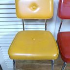 Prachtige Set Van 4 Kleurrijke Vintage Retro Stoelen thumbnail 7