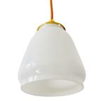 Vintage Hanglampje Melkglas Hoogglans Goud thumbnail 4