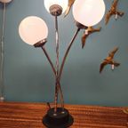 Vintage Bollenlamp Tafellamp Bureaulamp Lamp Bollen Chrome Glas thumbnail 11