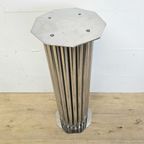Unieke Handgemaakte Chromen Zuil / Piedestal (Art Deco) / Unique Handmade Chrome Pedestal thumbnail 8