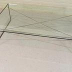 Vintage Postmodern Glas En Metaal Salontafel thumbnail 14