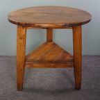 Mooi Hoge Vroeg 19E Eeuwse Engelse Pinewood Cricket Table Met Originele Spijkers En Oxidatie thumbnail 4