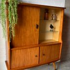 Retro Vintage Mid-century Dressoir,high-board,barkast,vitrine thumbnail 5