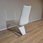 4x Rolf Benz 7800 - Eetkamerstoelen - Nieuwstaat - Zwart-wit thumbnail 13