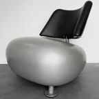 Unieke Leolux Pallone Fauteuil Zwart Zilvergrijs thumbnail 3