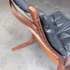 Originele Westnofa Siësta Chair, Low Back | Ingmar Relling | Zwart Leer thumbnail 14