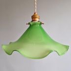 Vintage Hanglamp In Groene Opaline, Jaren 60-70 thumbnail 2