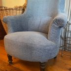 Fauteuil Damesstoel Stoel Biedermeier 1880 Frans Antiek thumbnail 2
