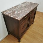 Vintage Antiek Dressoir Commode Ladekast Badkamermeubel Met Marmer Blad 203 thumbnail 11