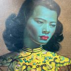Vladimir Tretchikoff, Chinese Girl / Chinees Meisje / Green Lady, Jaren 50 Ingelijste Print / Pre thumbnail 8
