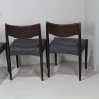 4x Vintage Eetkamerstoelen - Jaren '60, Bruin, Grijs thumbnail 9