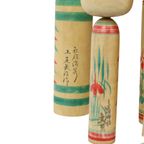 Lot Van 12 Grote Kokeshi Poppen Naruko Handgeschilderd Hout Japan thumbnail 5