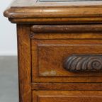 Klassiek En Functioneel Groot Antiek Bureau/ Partner Desk In Engelse Stijl thumbnail 19