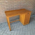 Antiek Artdeco Bureau Beuken Bureau Vintage thumbnail 7