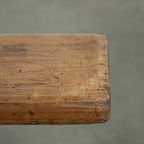 Tijdloze Franse Brocante Halbank/ Bankje Voor Aan De Eettafel Met Een Geweldige Uitstraling thumbnail 14