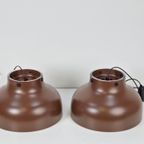 Set 2 Vintage Super Jumbo Hanglamp Denmark Nordisk Solar '60 thumbnail 7