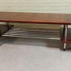 Vintage Palissander En Chroom Salontafel thumbnail 9