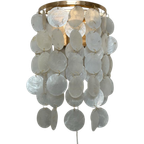 10Beschikbaar ! Capiz Schelpen Wandlampen Lamp Goud Frame thumbnail 12