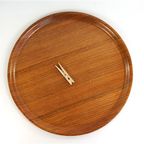 Vintage Dienblad Plywood Rond thumbnail 4