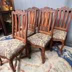 Set Van 6 Antieke Stoelen Lodewijk Xv-stijl. thumbnail 6