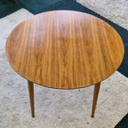 Vintage Coffee Table Rond Notenhout Opal Design thumbnail 8