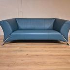 50% Korting Rolf Benz 322 - Petrol Leder -2,5 Zits -showroom thumbnail 10