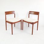 5 Vintage Teakhouten Stoelen Teddy Nieuw Gestoffeerd thumbnail 6