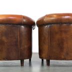 Geweldige Set Schapenleren Fauteuils Met Een Prachtige Uitstraling En Patina thumbnail 4