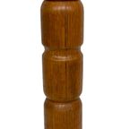 Vintage Pinewood Grenen Tafellamp Gedraaid Jaren 70 Design thumbnail 6