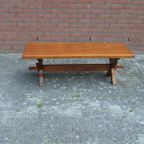 Eiken Kruispoot Salontafel Donker thumbnail 2