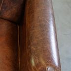 Karaktervolle Fauteuil Gemaakt Van Schapenleer Met Een Geweldig Patina En Goed Zitcomfort thumbnail 9