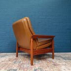 Vintage Fauteuil Met Voetenbank, Deens Design thumbnail 9